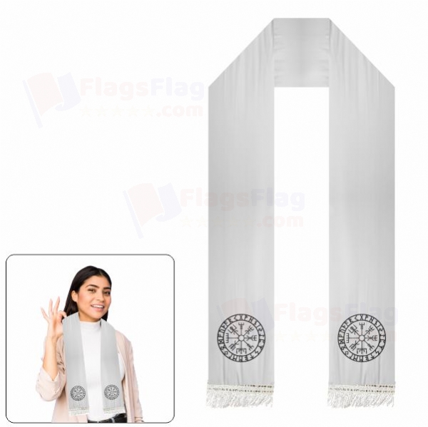 Viking Symbol Nordic Compass Scarf Digital Printing