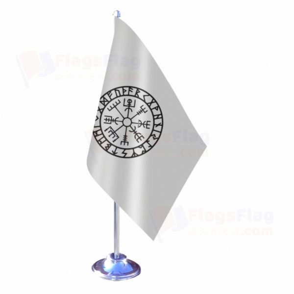 Viking Symbol Nordic Compass Single Table Flag
