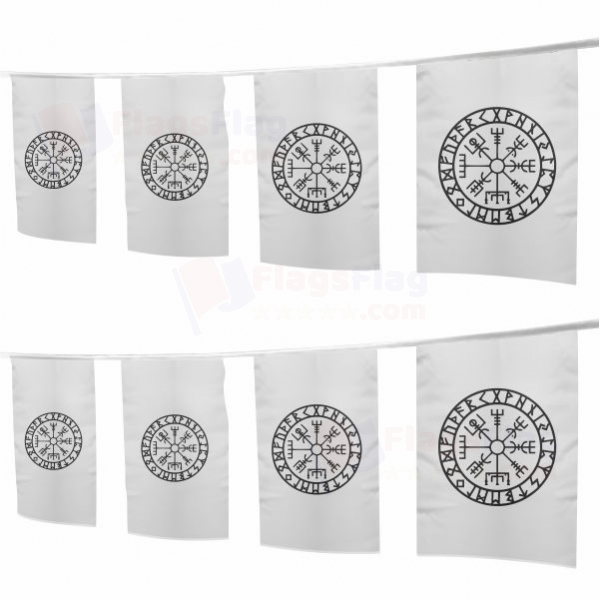 Viking Symbol Nordic Compass Square String Flags