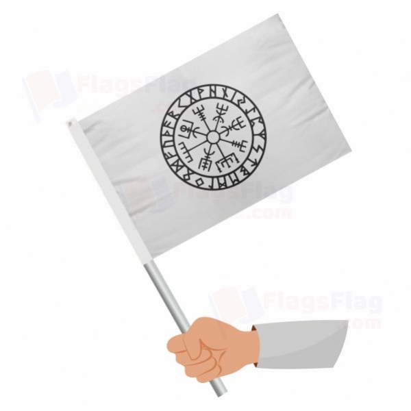 Viking Symbol Nordic Compass Stick Flag