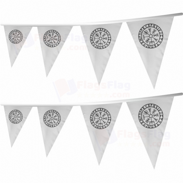 Viking Symbol Nordic Compass Stringed Triangle Flag