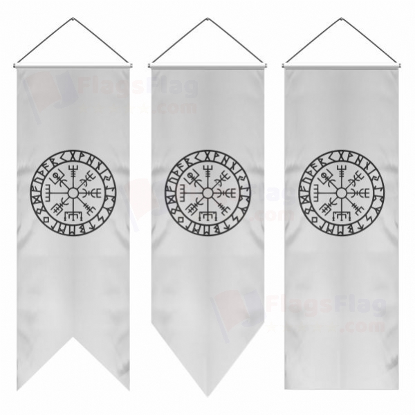 Viking Symbol Nordic Compass Swallowtail Flags