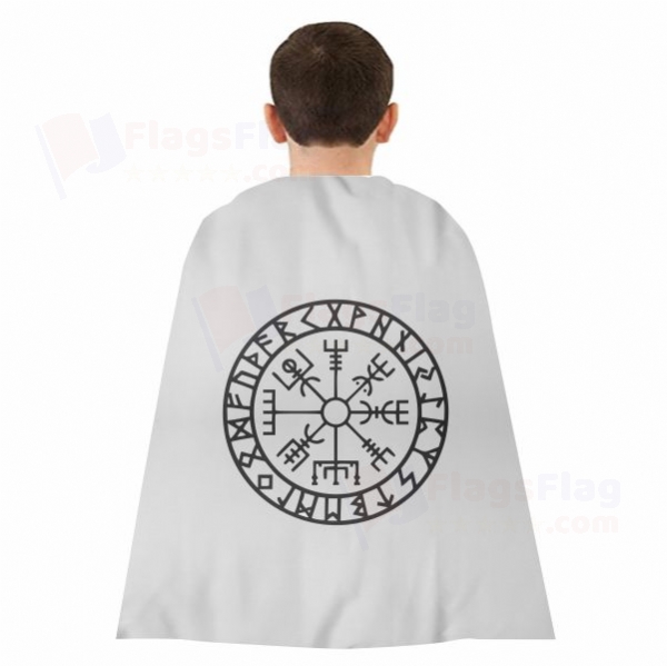 Viking Symbol Nordic Compass Woven Fabric Cloak Digital Printing