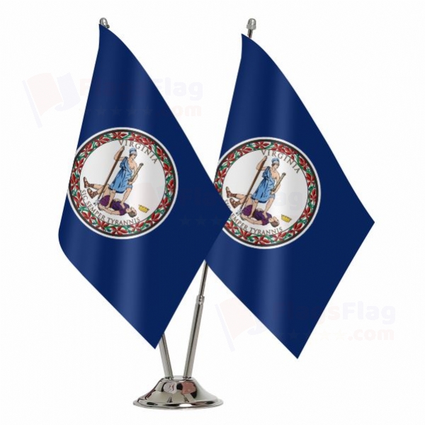 Virginia 2 Table Flags