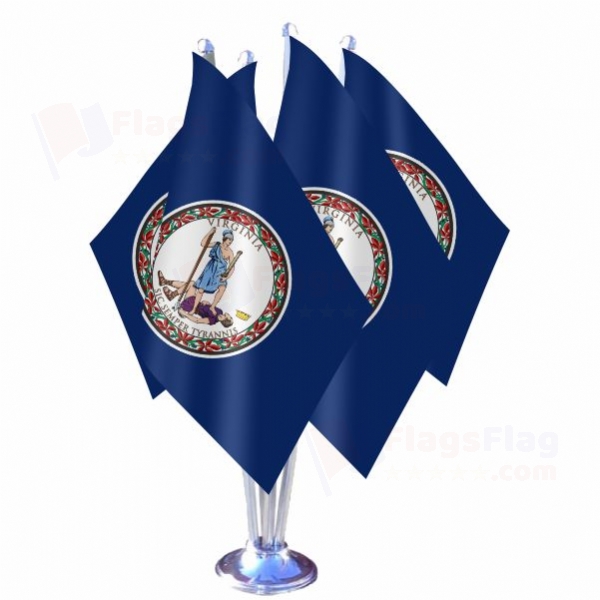 Virginia Quadruple Table Flag