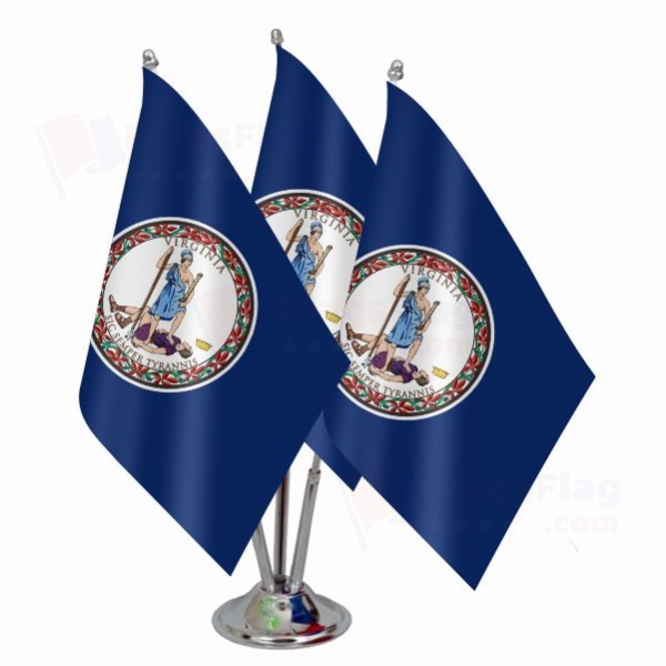 Virginia Triple Table Flag
