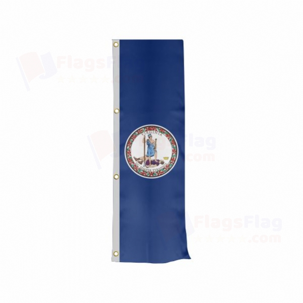 Virginia Vertically Raised Flags
