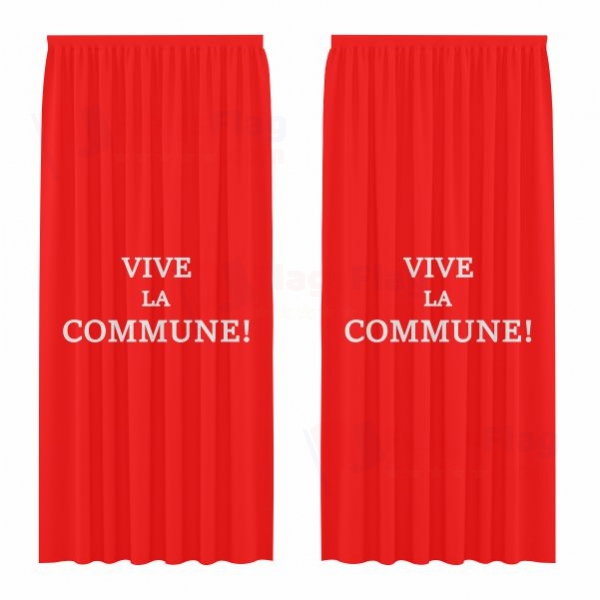 Vive La Commune Digital Printed Curtains