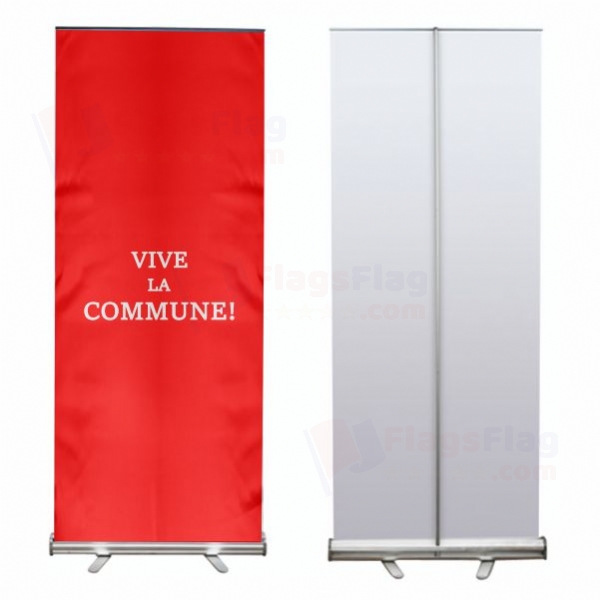 Vive La Commune Roll Up Banner