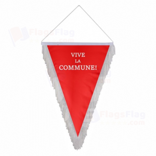 Vive La Commune Triangle Fringed Streamers