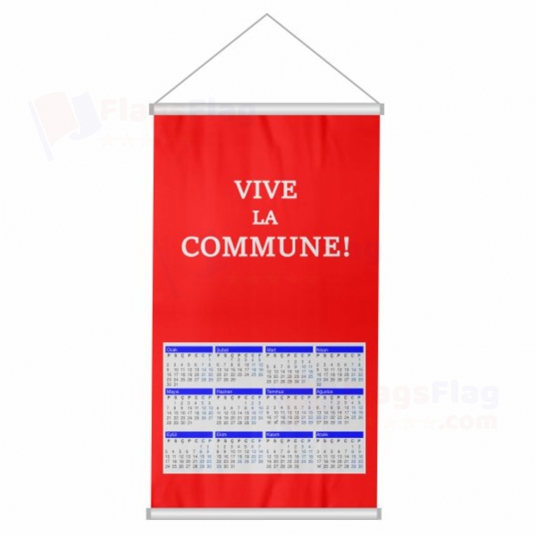 Vive La Commune Woven Fabric Digital Printing Calendar
