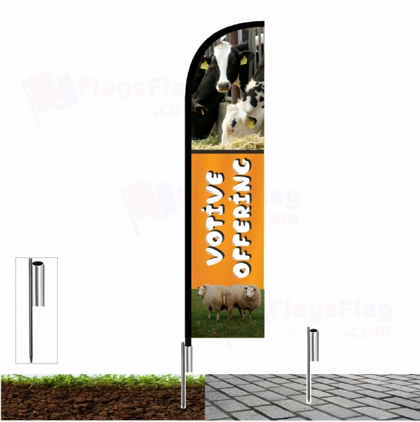 Votive Offering Advertising Flags