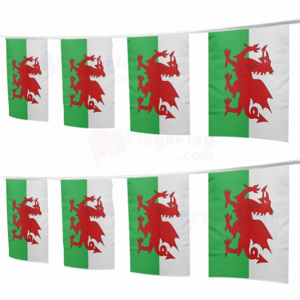 Wales Square String Flags