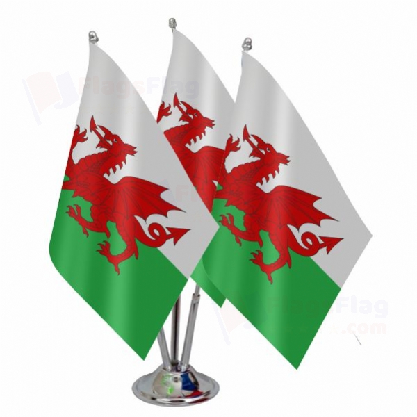 Wales Triple Table Flag