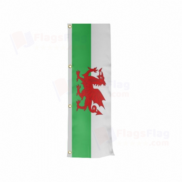 Wales Vertically Raised Flags