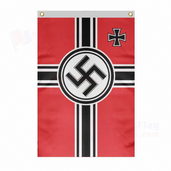 War Ensign of Germany Large Size Flag Hanging on Building