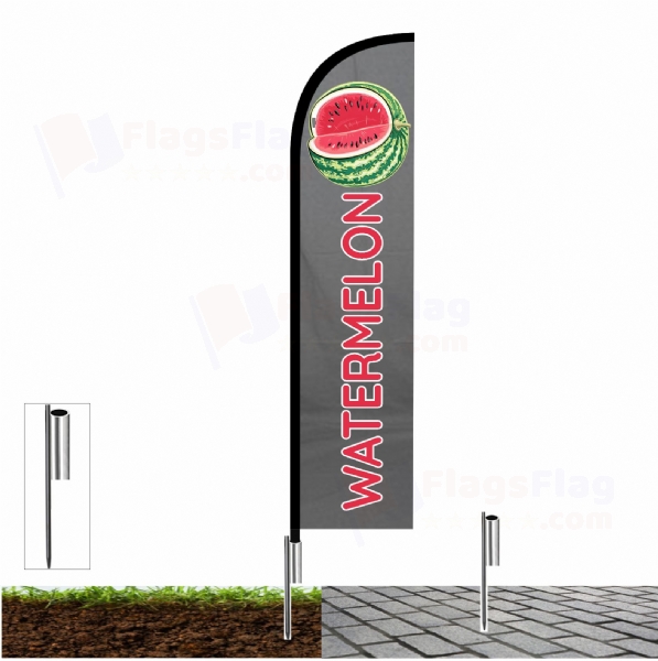 Watermelon Beach Flags
