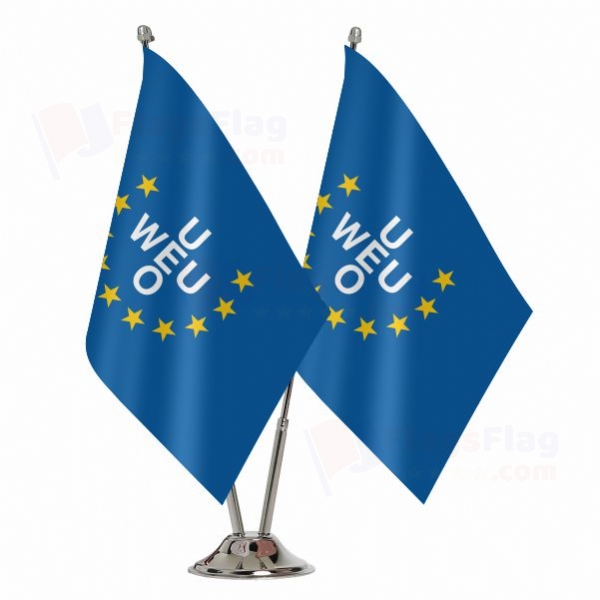 Western European Union 2 Table Flags