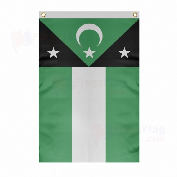 Western Thrace Large Size Flag Hanging on Building