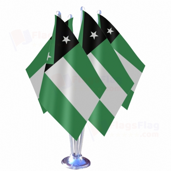 Western Thrace Quadruple Table Flag