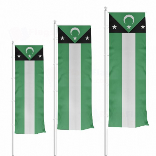 Western Thrace Turks Vertically Raised Flags