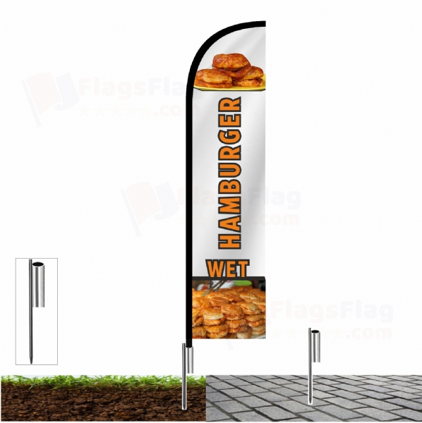 Wet hamburger Custom Design Flag Wet hamburger Customised Flags