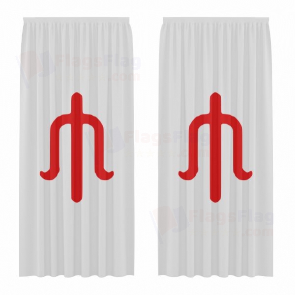 white Alleged Digital Printed Curtains