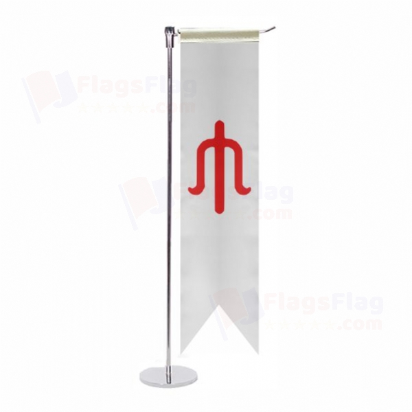 white Alleged L Table Flag