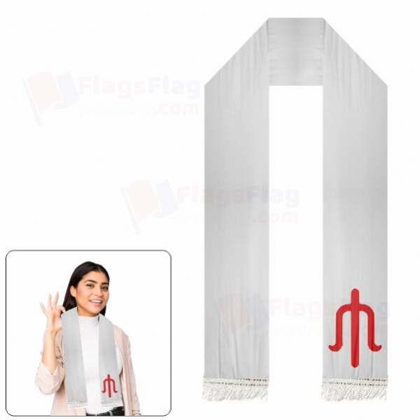 white Alleged Scarf Digital Printing