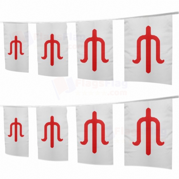 white Alleged Square String Flags