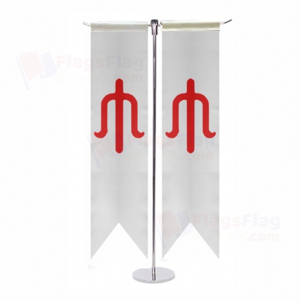 white Alleged T Table Flag