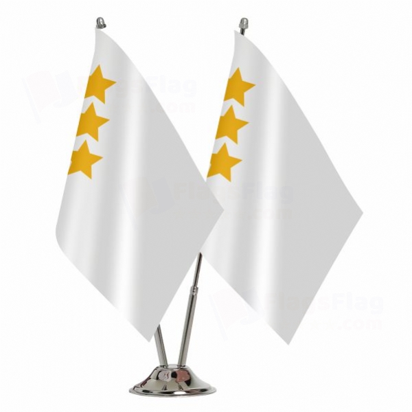 White Hun Empire Binary Table Flag