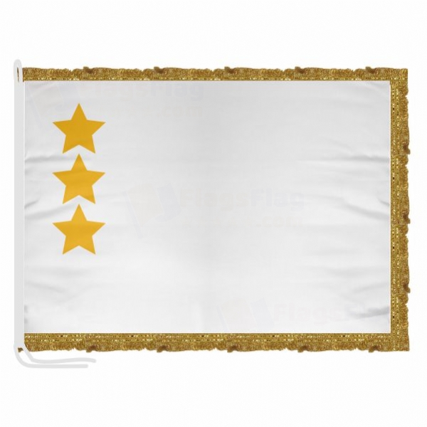 White Hun Empire Satin Office Flag