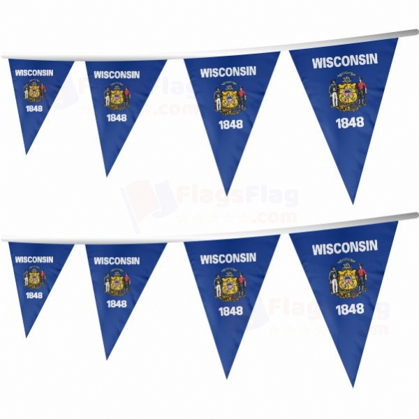 Wisconsin Stringed Triangle Flag