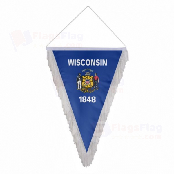 Wisconsin Triangle Fringed Streamers
