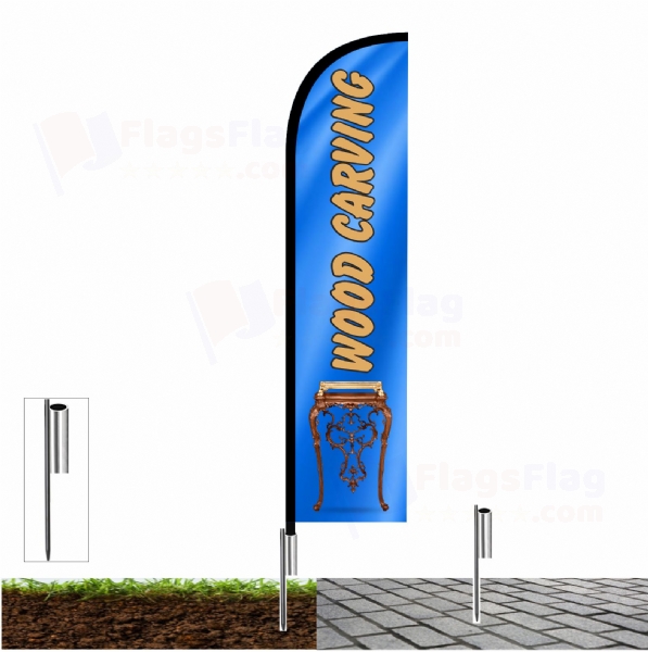 Wood carving Advertising Flags