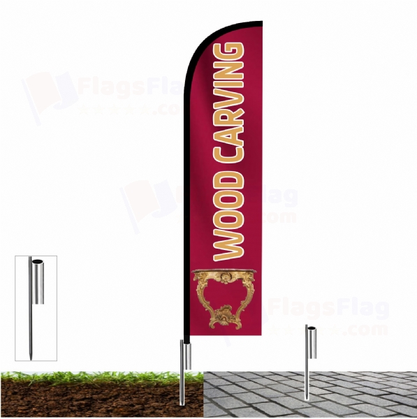 Wood carving Sail Flags