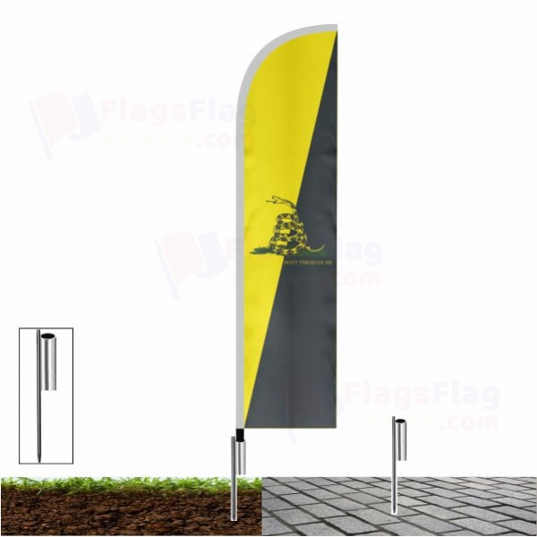 Yellow Black Dont Tread On Me Beach Flags Yellow Black Dont Tread On Me Sailing Flags