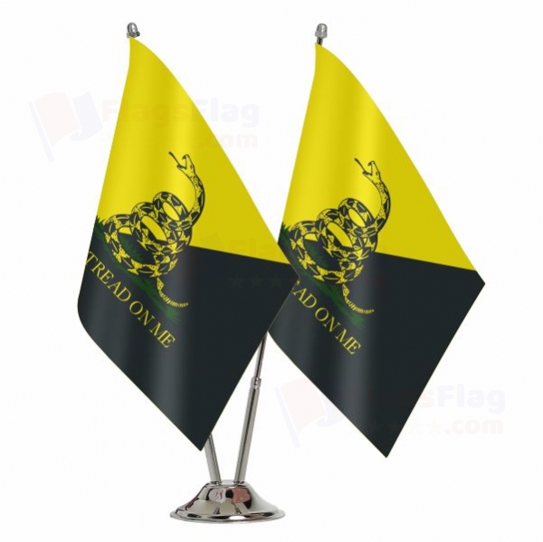 Yellow Black Dont Tread On Me Binary Table Flag