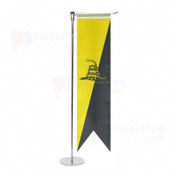 Yellow Black Dont Tread On Me L Table Flag