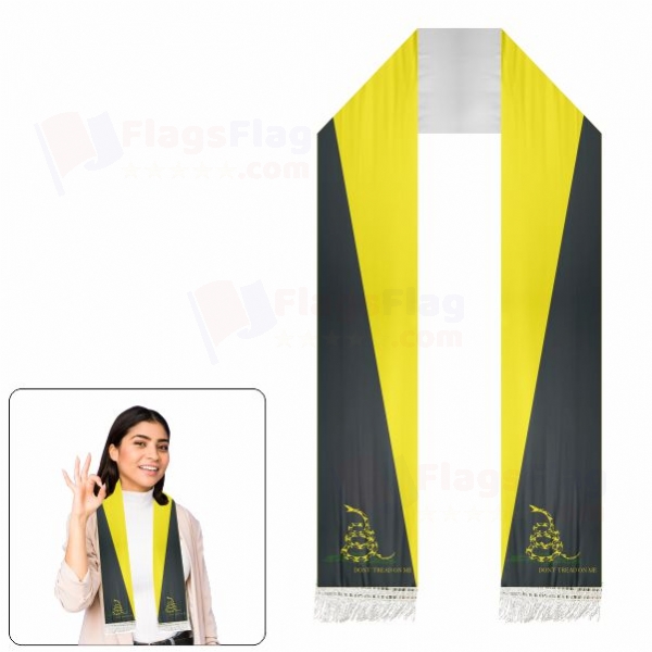 Yellow Black Dont Tread On Me Scarf Digital Printing