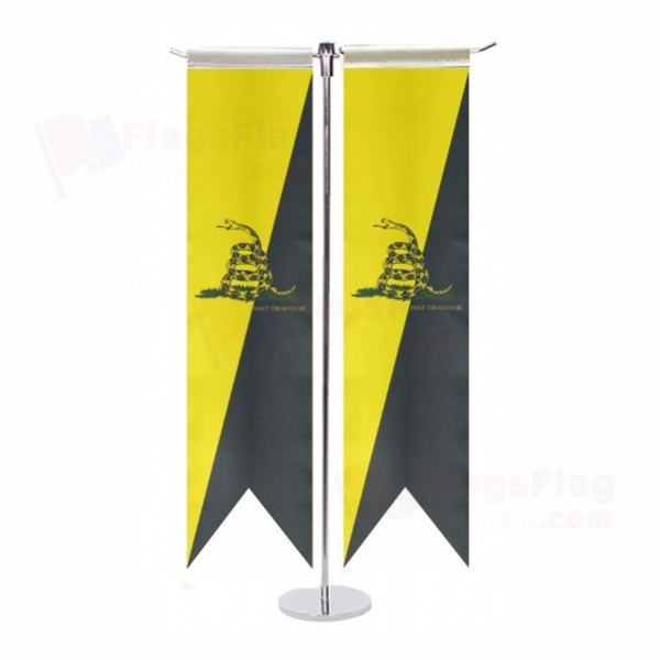 Yellow Black Dont Tread On Me T Table Flag