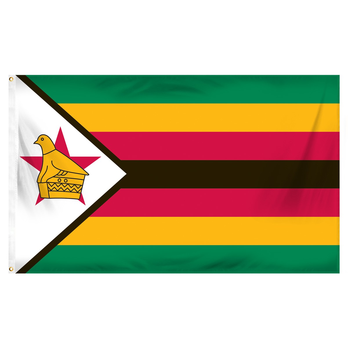 Zimbabwe Fringed Presentation Flags